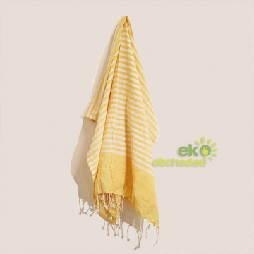 Bavlnená Plážová Osuška - 100x180 cm - Slnečná Žltá