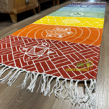 Koberec z Indickej Bavlny na Jógu - 60 x 200cm - 7 Čakier
