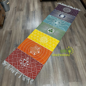 Koberec z Indickej Bavlny na Jógu - 60 x 200cm - 7 Čakier