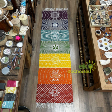 Koberec z Indickej Bavlny na Jógu - 60 x 200cm - 7 Čakier