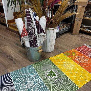 Koberec z Indickej Bavlny na Jógu - 60 x 200cm - 7 Čakier