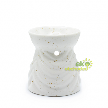 Keramická Aromalampa - geometrická ivory