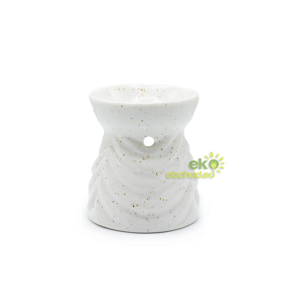 Keramická Aromalampa - geometrická ivory