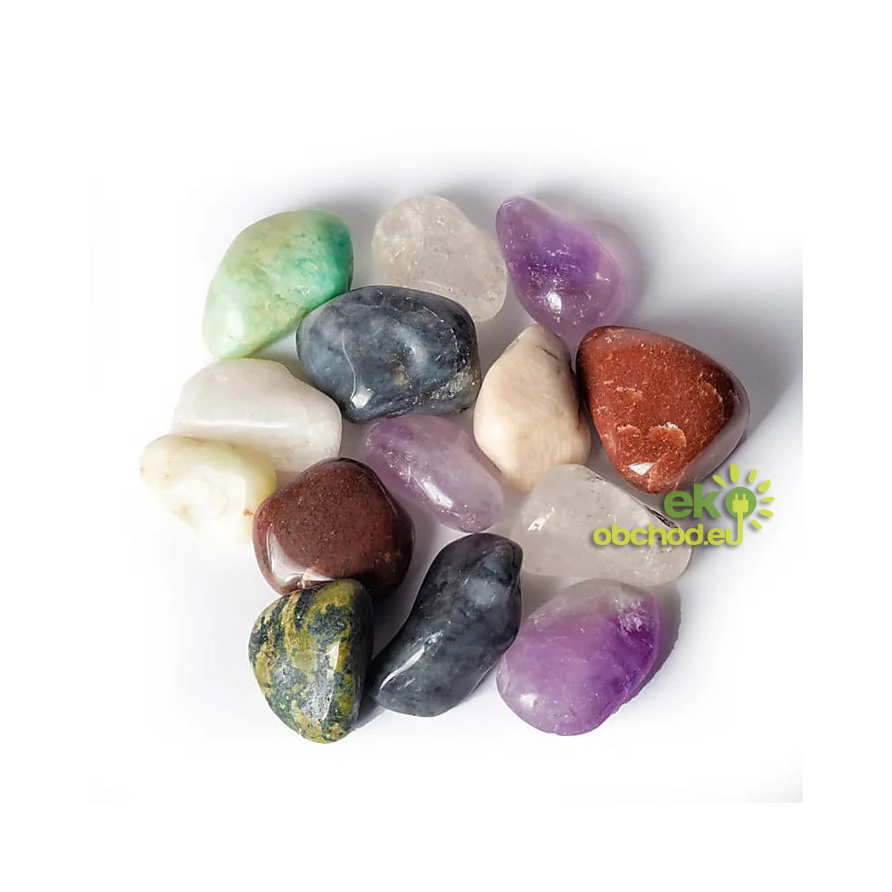 MIX tromlovaných kameňov - Brazília - kvalita A, veľkosť M