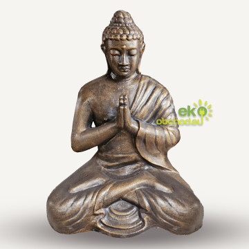 Socha modliaceho sa Budhu, stredne veľká - starožitná-zlatá - 1,2m vysoká