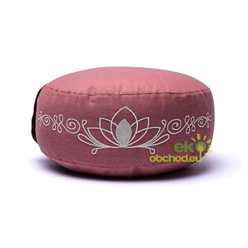 Meditačný vankúš z organickej bavlny - Lotus, staroružový