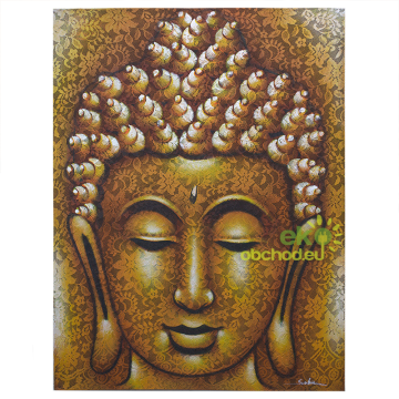 Obraz Budhu - Detail Zlatého Brokátu