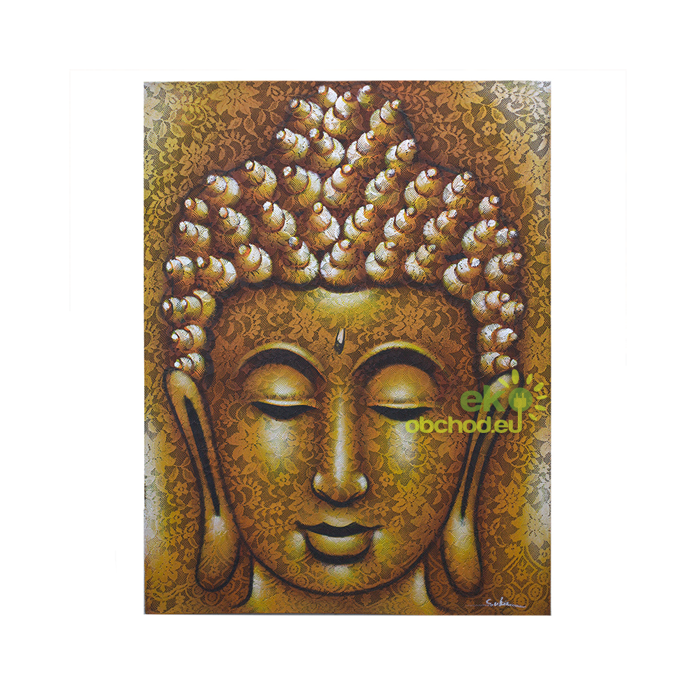 Obraz Budhu - Detail Zlatého Brokátu