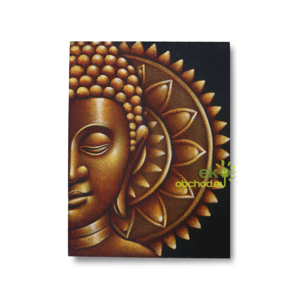 Zlatý Budha Mandala Obraz 60x80cm