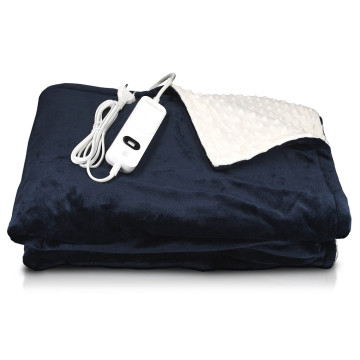 Elektrická vyhrievacia XXL deka (180 x 130cm)  s masážnymi nopmi - tmavo-modrá