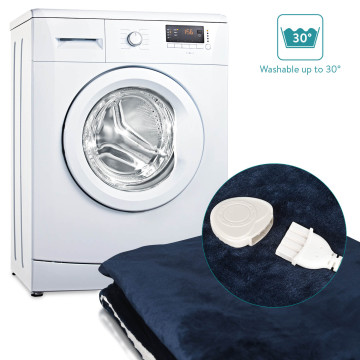 Elektrická vyhrievacia XXL deka (180 x 130cm)  s masážnymi nopmi - tmavo-modrá