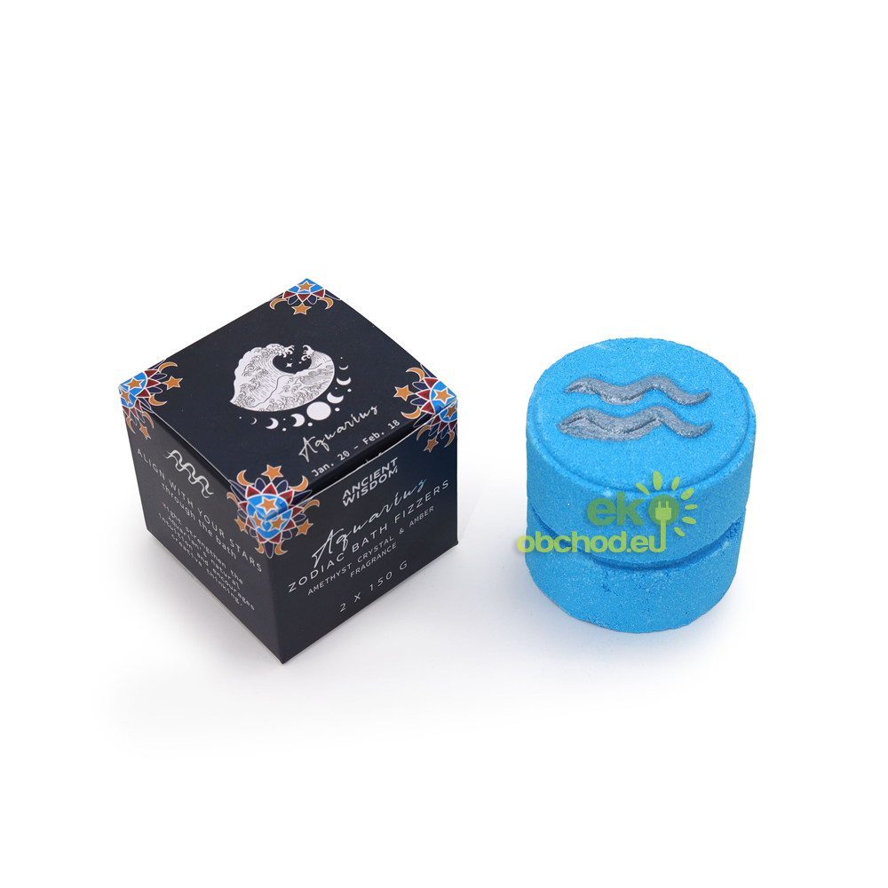 Šumivá Tableta do Kúpeľa - Vodnár, Ametyst a Jantár