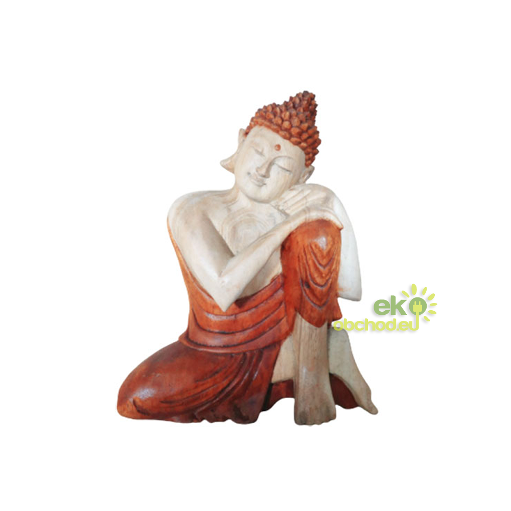 Ručne Vyrezávaná Socha Budhu - Premýšľajúci - 30cm