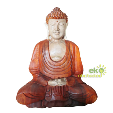 Ručne Vyrezávaná Socha Budhu - Ruky Dole - 30cm