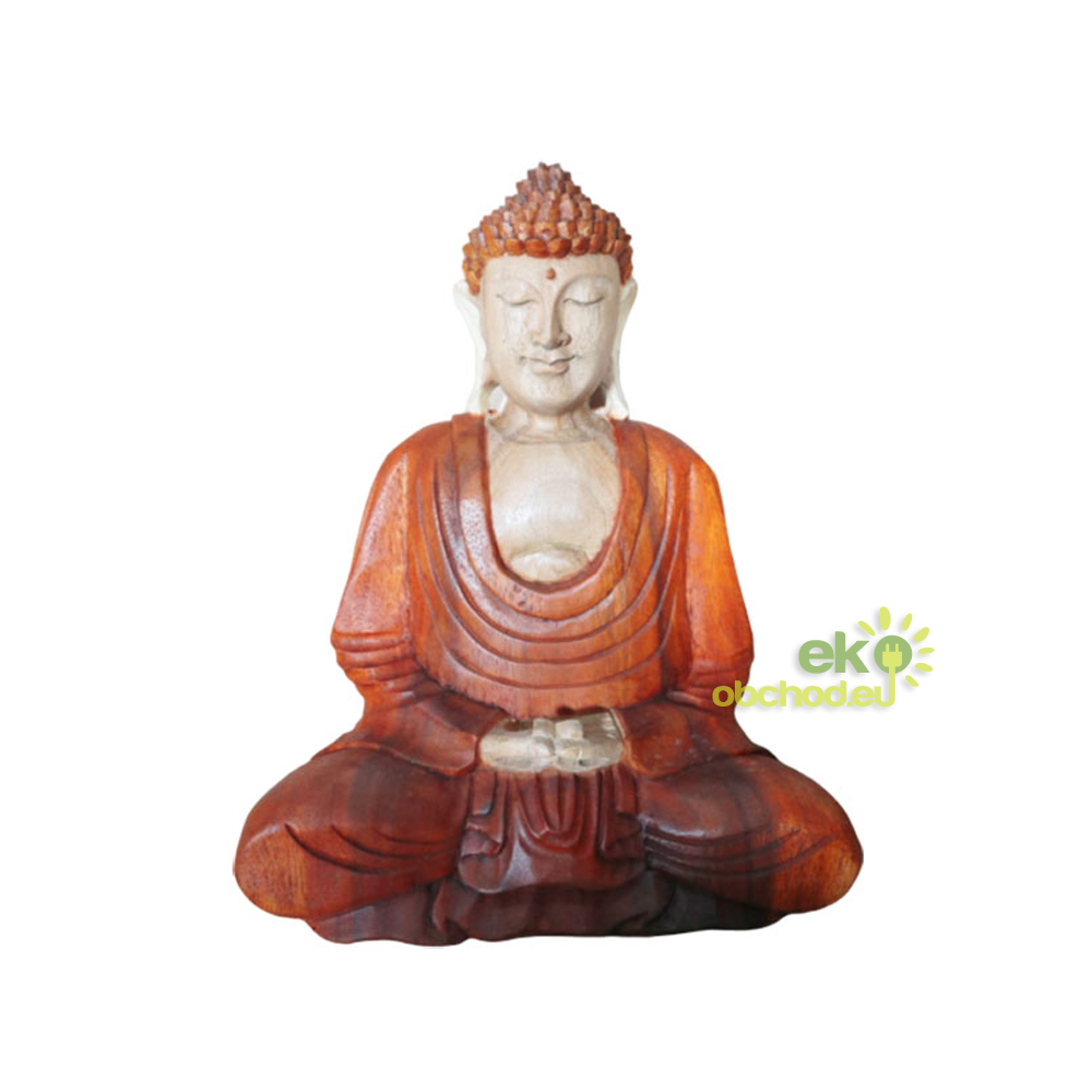 Ručne Vyrezávaná Socha Budhu - Ruky Dole - 30cm