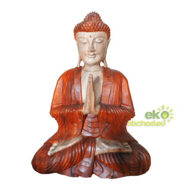 Ručne Vyrezávaná Socha Budhu - Vitajte - 30cm