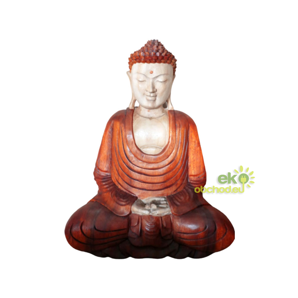 Ručne Vyrezávaná Socha Budhu - Ruky Dole - 40cm