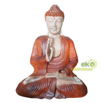 Ručne Vyrezávaná Socha Budhu - Výučba Prenosu - 60cm