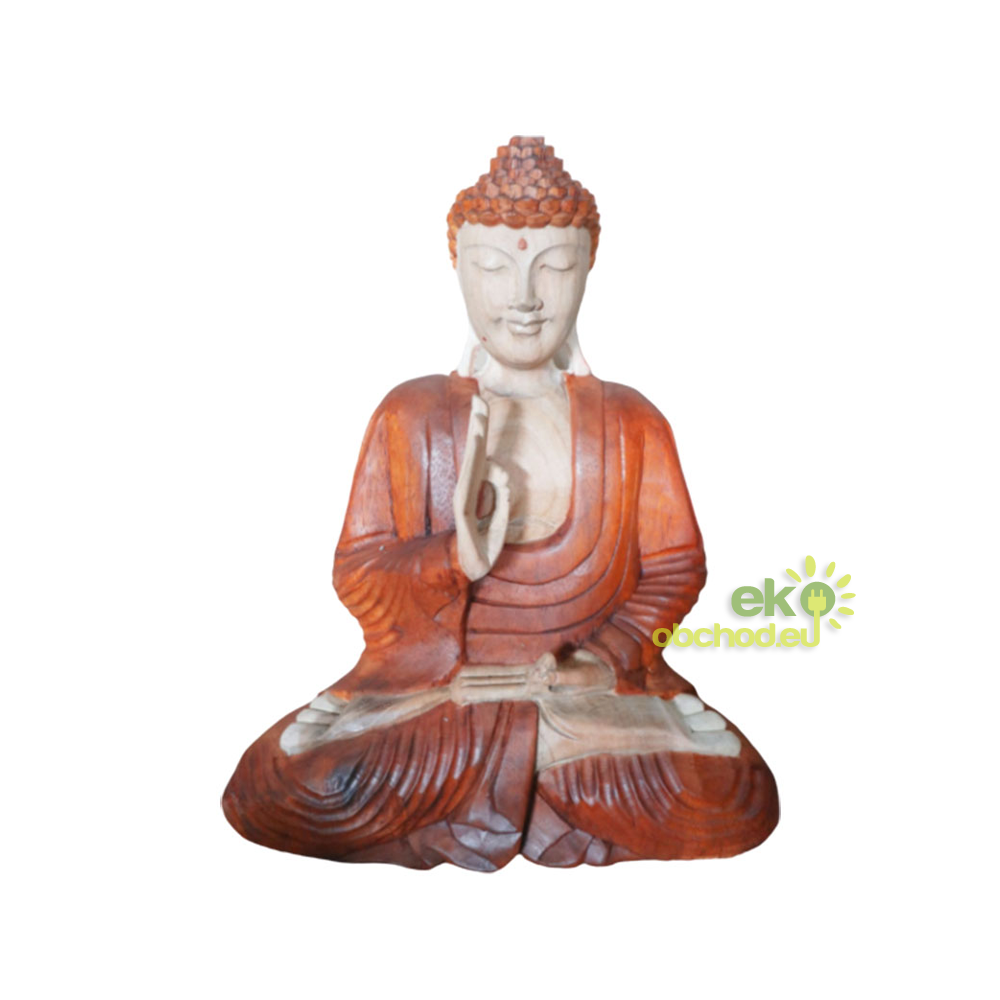 Ručne Vyrezávaná Socha Budhu - Výučba Prenosu - 60cm