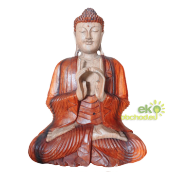 Ručne Vyrezávaná Socha Budhu - Dve Ruky - 60cm