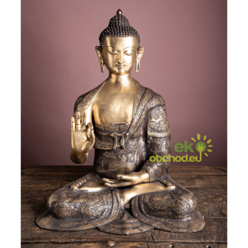 Mosadzná soška Budhu B-087 - 66 cm