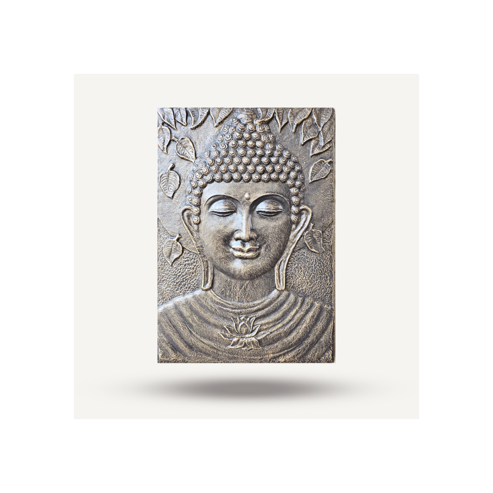 Majestátny zlatý reliéf - Budha v starožitnom štýle - 70 x 100 cm