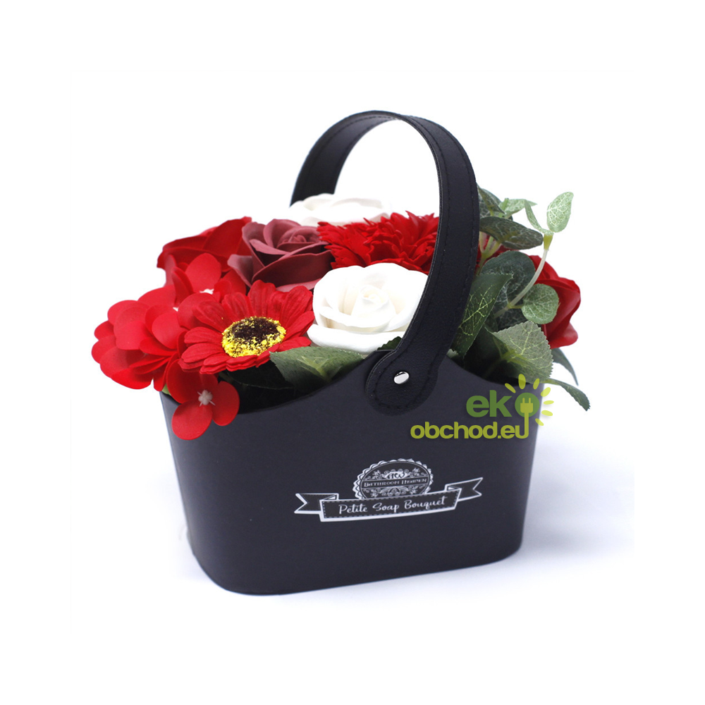 Malá Mydlová Kytica v Košíku - Červená