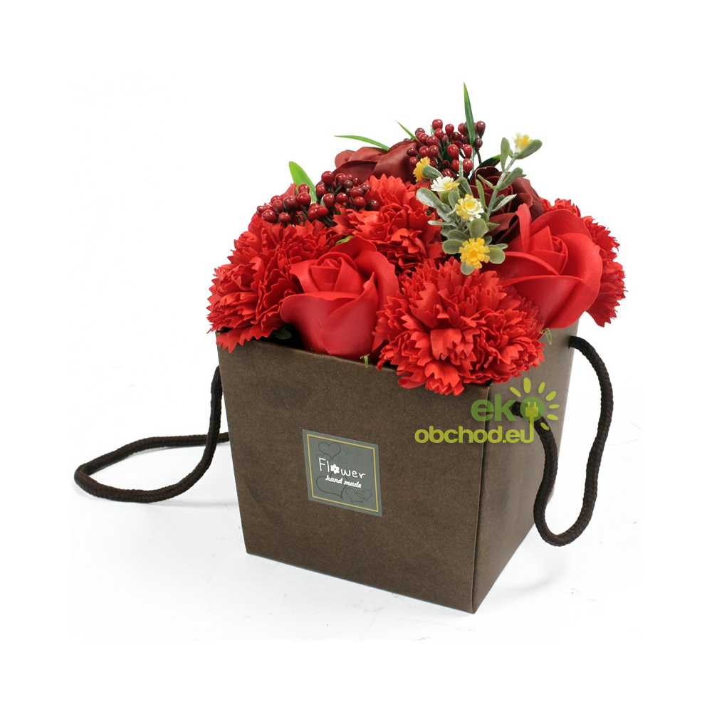 Mydlové Kvety červené - Ruže a Klinčeky