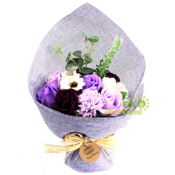 Stojaca Mydlová Kytica - Fialová