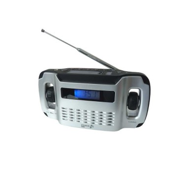 Solárne rádio AM/FM s dynamom a lampášom – LYNX