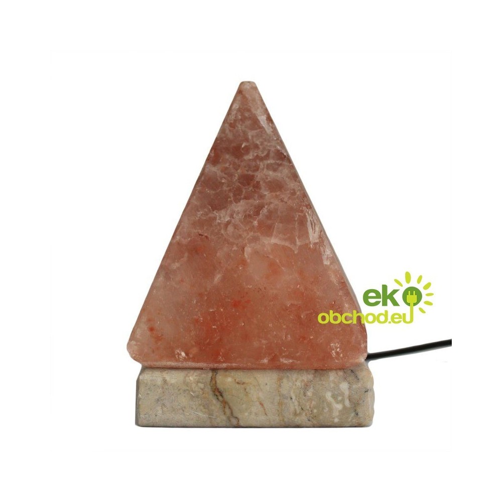 Kvalitná USB soľná lampa – pyramída – 9 cm