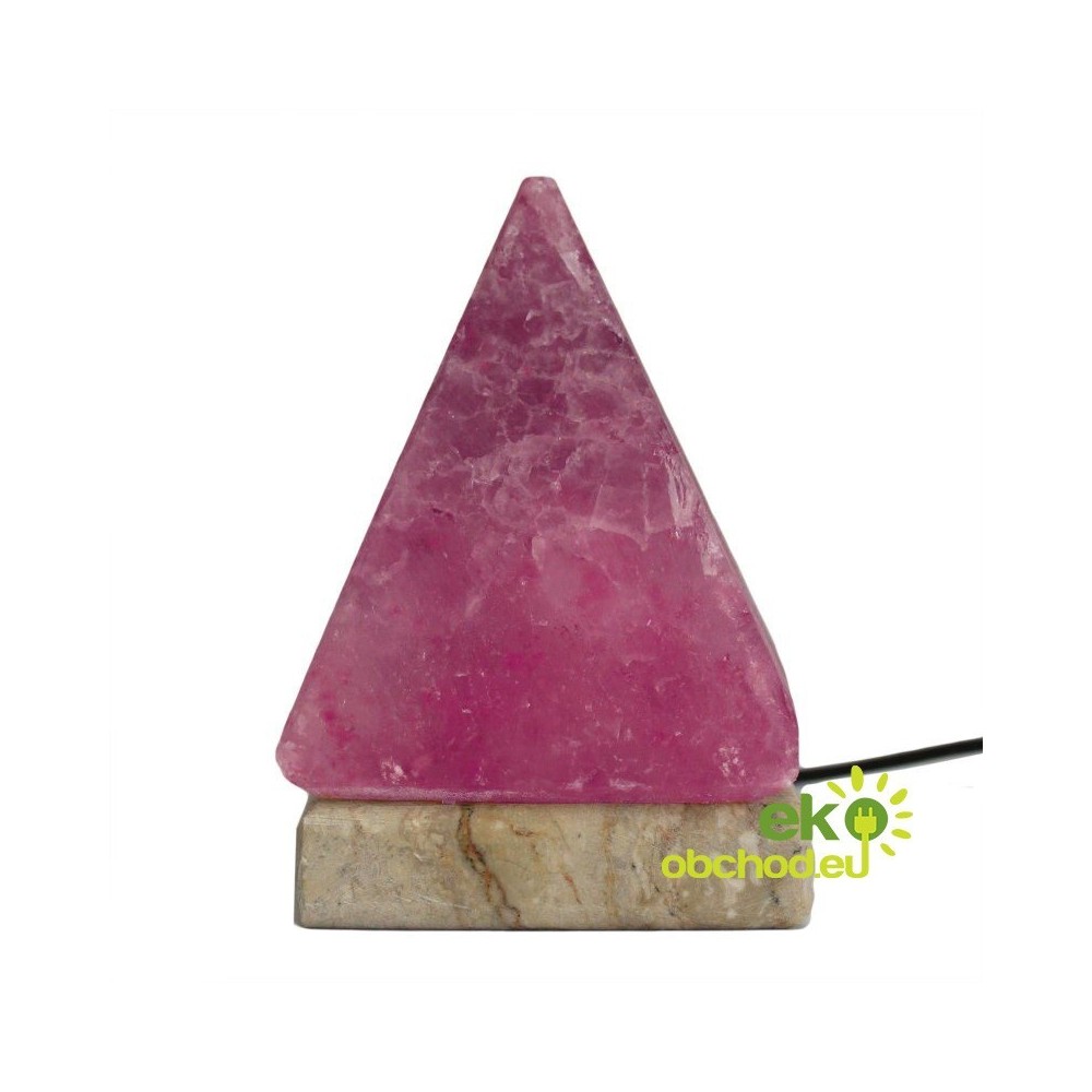 Kvalitná USB soľná lampa – pyramída, viacfarebná - 9 cm