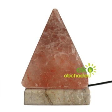 Kvalitná USB soľná lampa – pyramída, viacfarebná - 9 cm