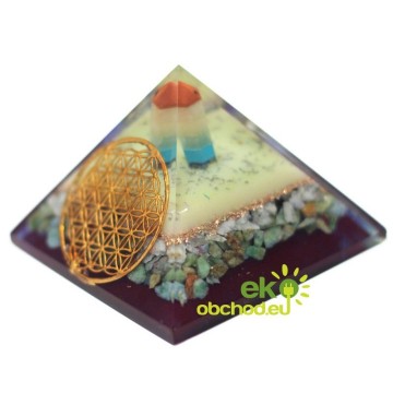 Orgonitová pyramída – kvet života – 70 mm