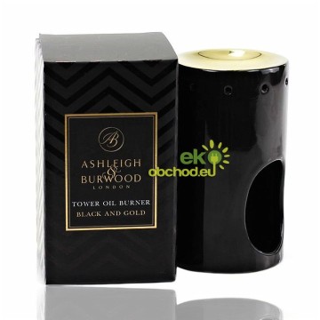 ASHLEIGH & BURWOOD keramická aromalampa BLACK & GOLD