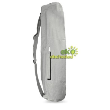 Bavlnená taška na športovú podložku pre cvičenie jógy - svetlo-šedá