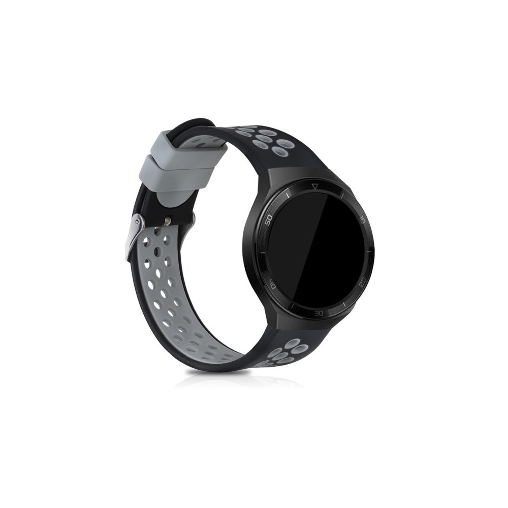 Silikónový remienok (šírka 22mm) – čierno-šedá – Samsung Gear S3 / Watch 46mm / Huawei Watch GT / Vantage M / Watch 3 45mm