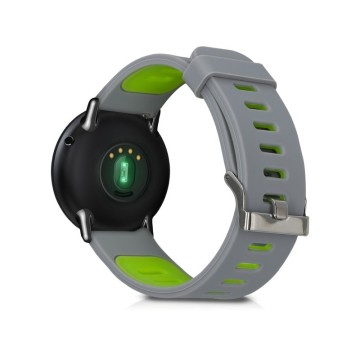 Silikónový remienok (šírka 22mm) – šedo-zelená – Samsung Gear S3 / Watch 46mm / Huawei Watch GT / Vantage M / Watch 3 45mm