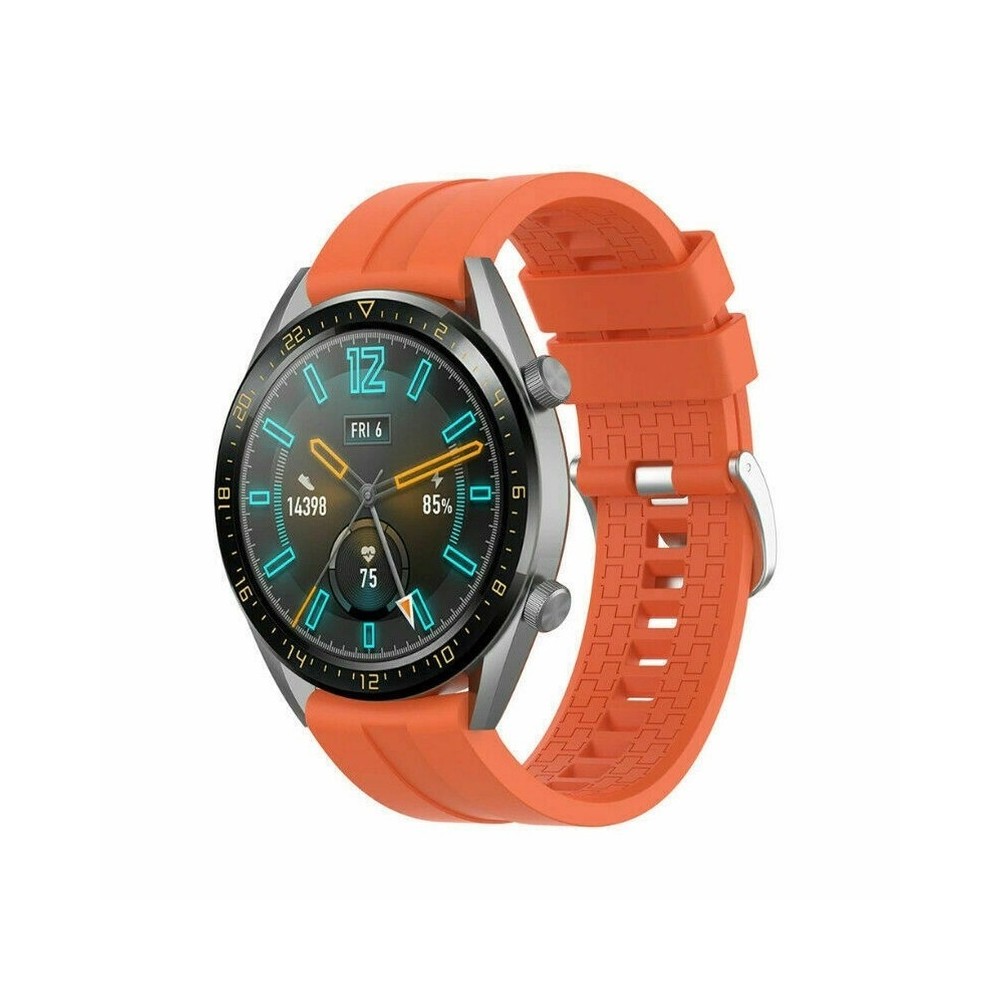 Silikónový remienok (šírka 22mm) – oranžová – Samsung Gear S3 / Watch 46mm / Huawei Watch GT / Vantage M / Watch 3 45mm