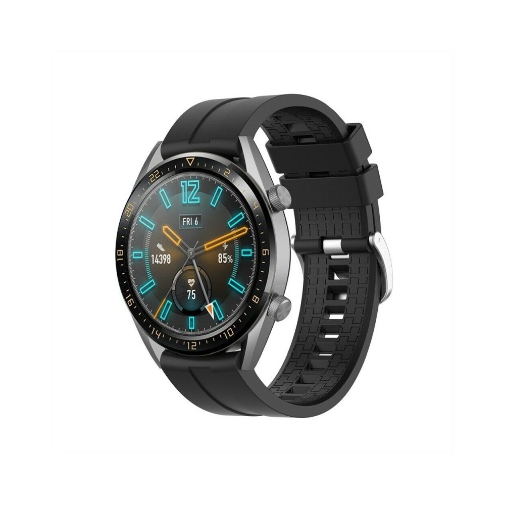 Silikónový remienok (šírka 22mm) – čierna – Samsung Gear S3 / Watch 46mm / Huawei Watch GT / Vantage M / Watch 3 45mm