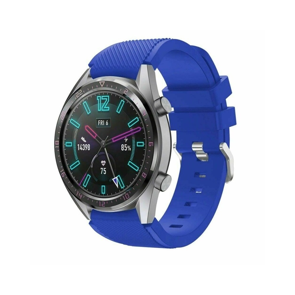 Silikónový remienok (šírka 22mm) – modrá – Samsung Gear S3 / Watch 46mm / Huawei Watch GT / Vantage