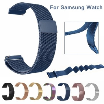 Kovový remienok (šírka 22mm) – Magnetic modrá – Samsung Gear S3 / Watch 46mm / Huawei Watch GT / Vantage M / Vivoactive 4
