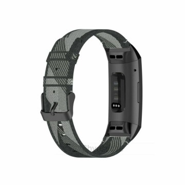 Nylonový remienok pre Fitbit Charge 3 / 4 – Stripes šedá