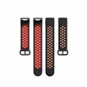 Silikónový remienok Fitbit Charge 3 / 4 – Perforated – čierno-červená