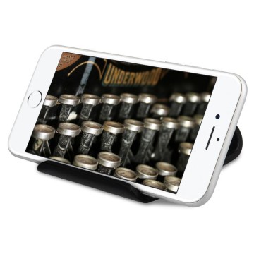 Drevený stojan pre mobily / tablety / čítačky e-kníh – Kalibri - dub čierna