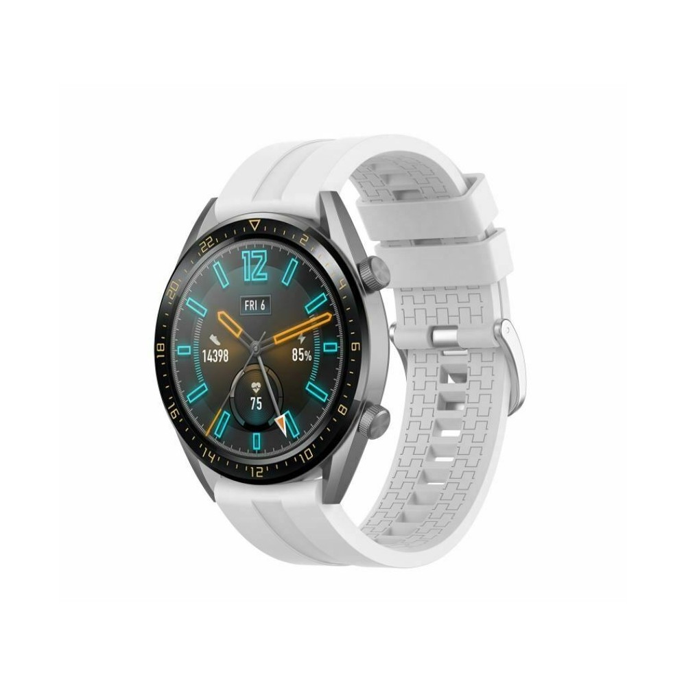 Silikónový remienok (šírka 22mm) – biela – Samsung Gear S3 / Watch 46mm / Huawei Watch GT / Vantage