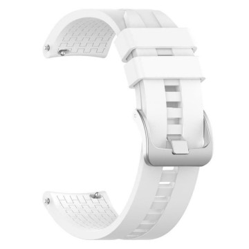 Silikónový remienok (šírka 22mm) – biela – Samsung Gear S3 / Watch 46mm / Huawei Watch GT / Vantage