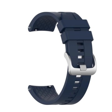 Silikónový remienok (šírka 22mm) – tmavo-modrá – Samsung Gear S3 / Watch 46mm / Huawei Watch GT