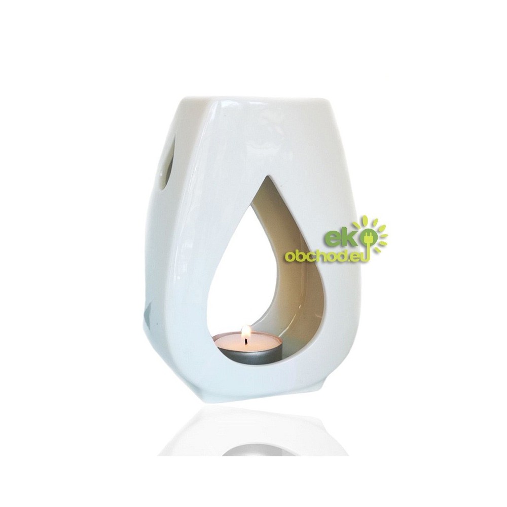 ASHLEIGH & BURWOOD keramická aromalampa DROPLET White