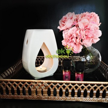 ASHLEIGH & BURWOOD keramická aromalampa DROPLET White